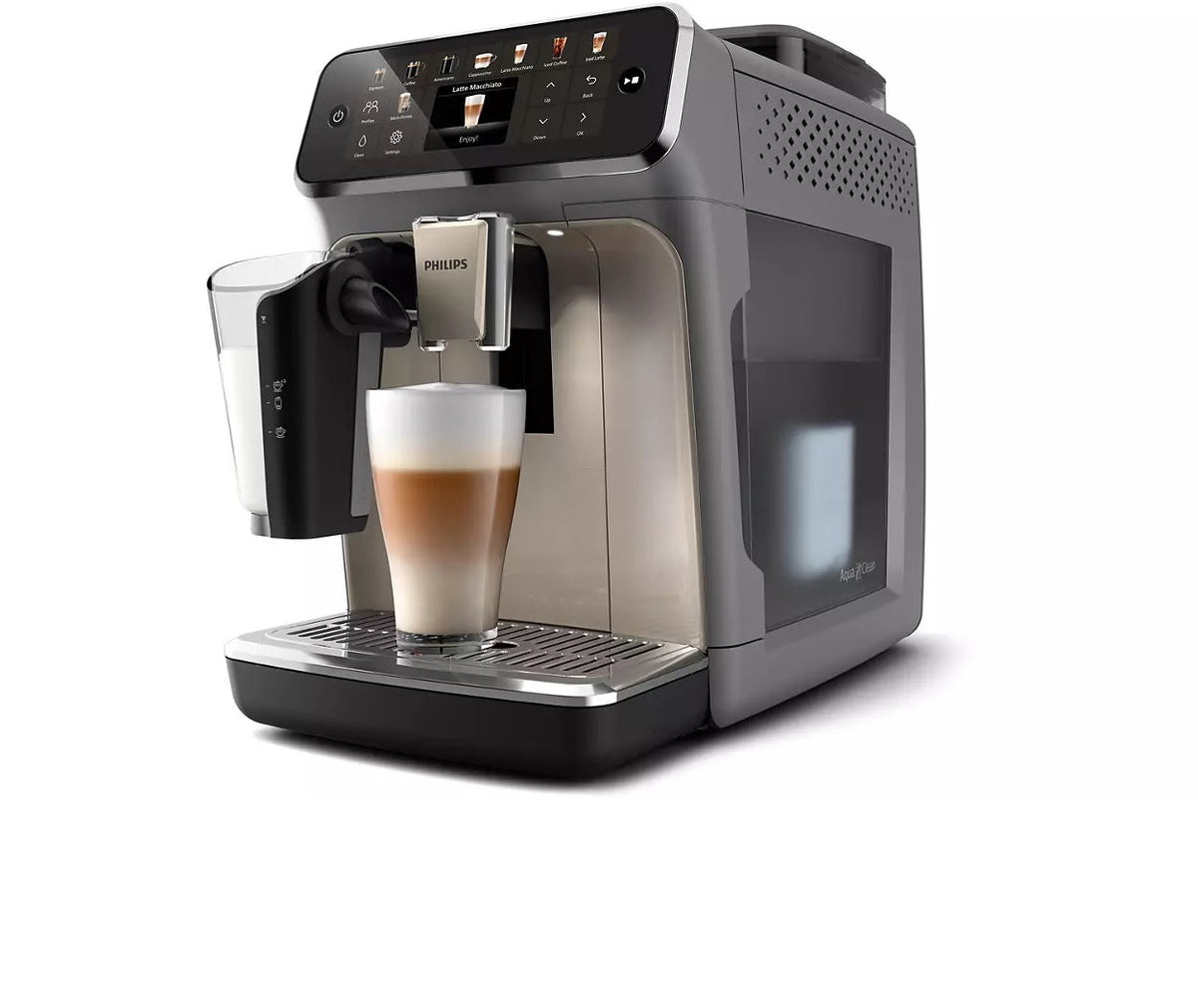 Philips 5500 LatteGo — 20 boissons chaudes et glacées, écran tactile, SilentBrew